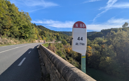 Travaux sur la RN88 entre Le Bruel et Romardiès