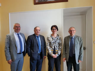 Sophie Pantel, Présidente du Département de la Lozère, a rencontré, le Maire d'Alès, Max Roustan lundi 6 mai
